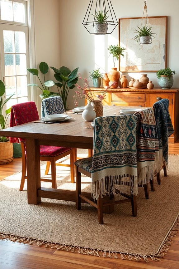 cozy eclectic dining decor