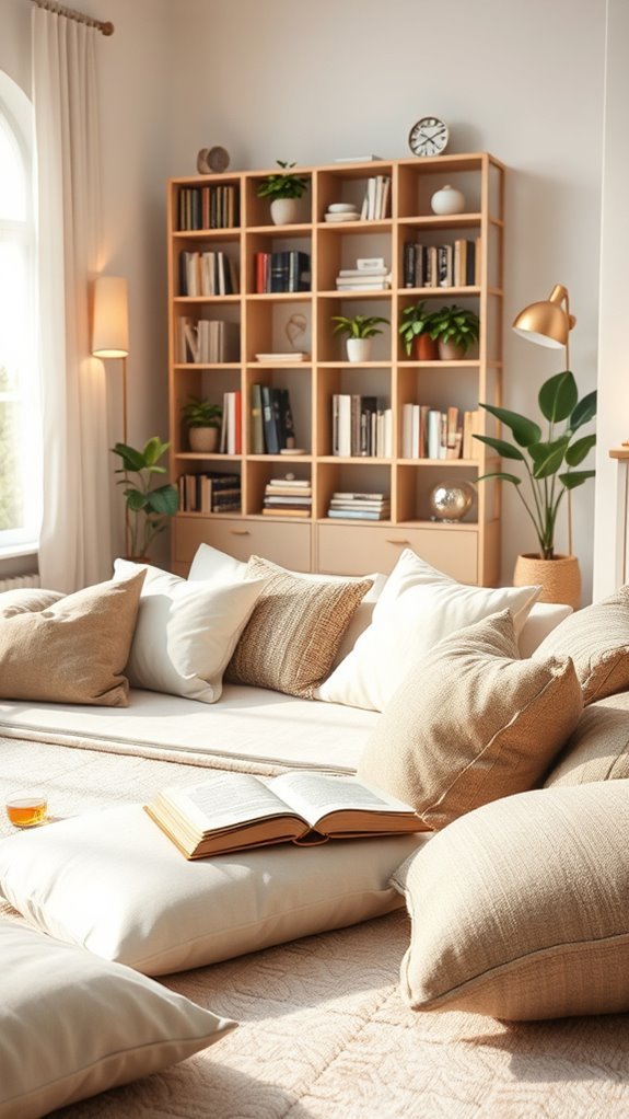 cozy elegant floor cushions