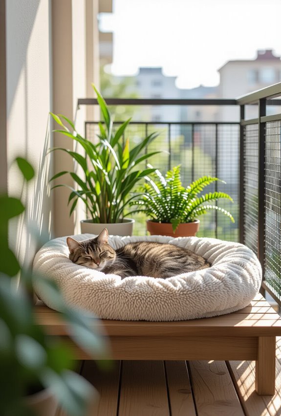 cozy elevated heated napping