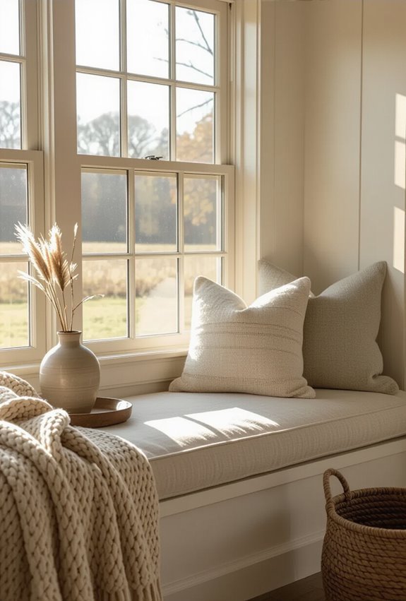 cozy farmhouse window seat
