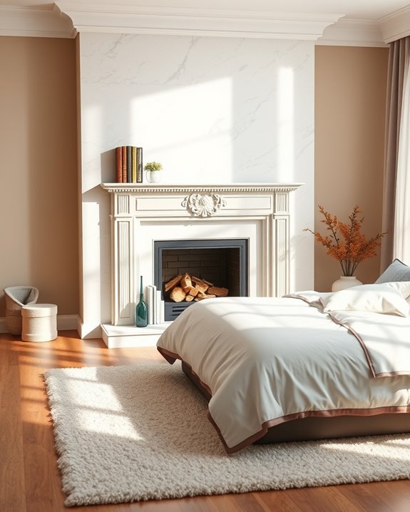 cozy faux fireplace decor