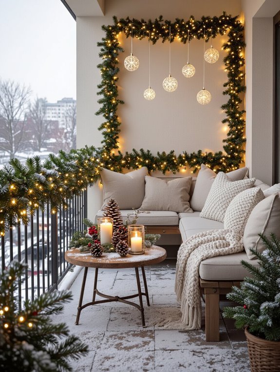 cozy festive balcony gatherings