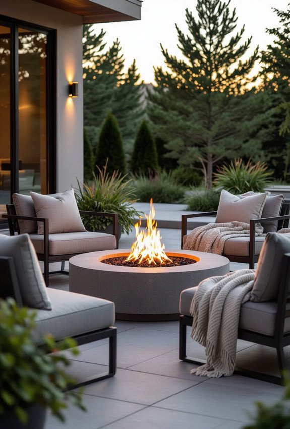 cozy firepit enhanced patio gatherings