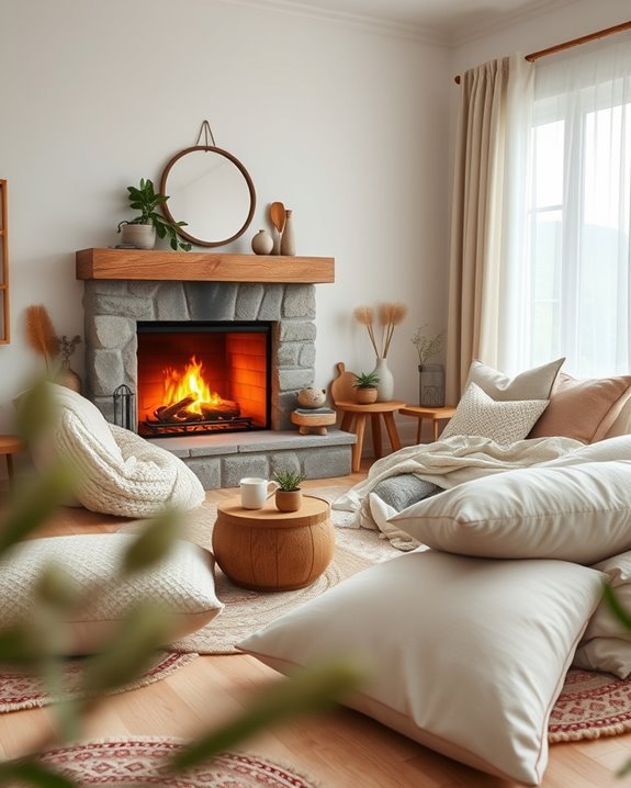 cozy fireplace bedroom sanctuary