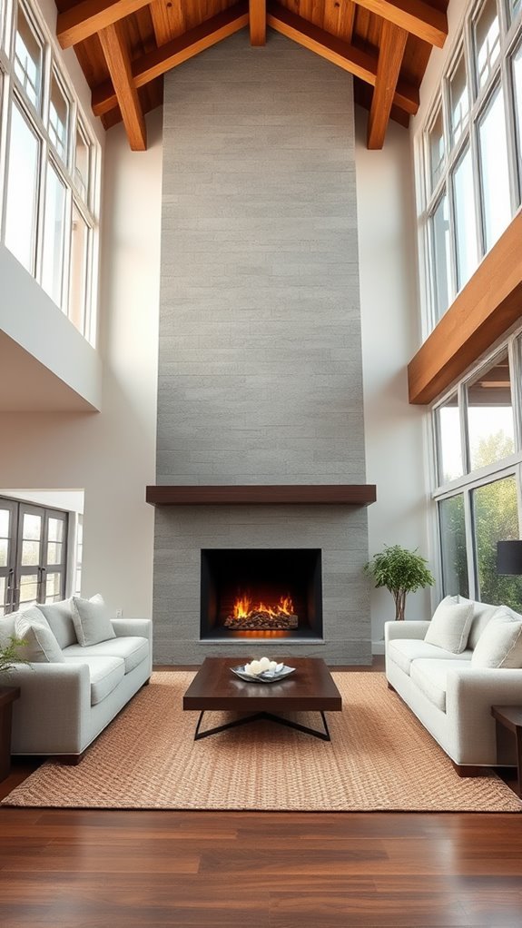 cozy fireplace for ambiance