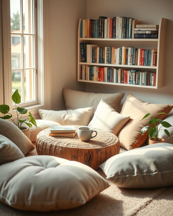 cozy floor cushions retreat