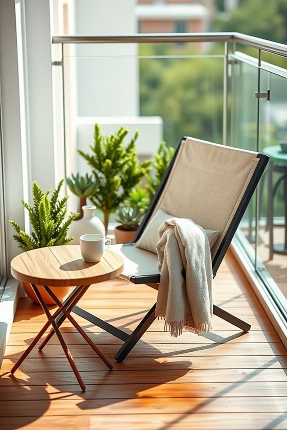 cozy foldable balcony chair