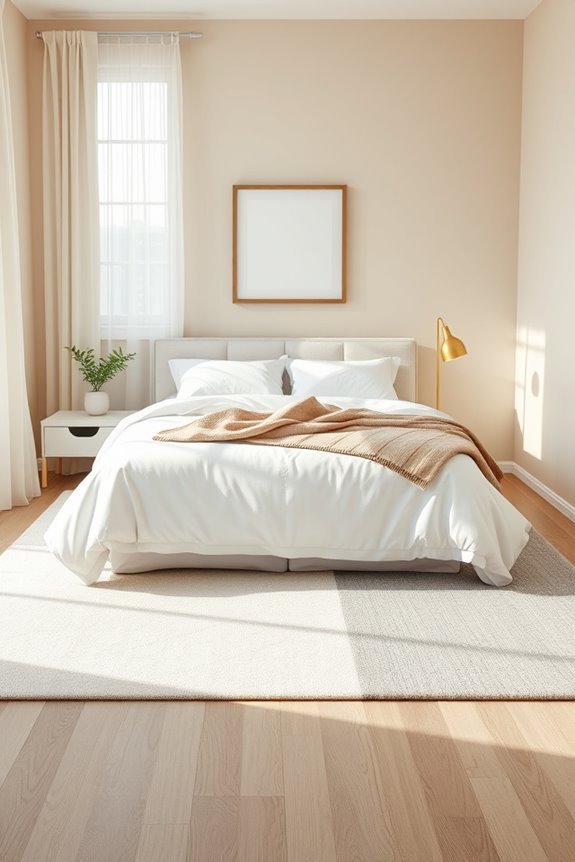 cozy functional area rug placement