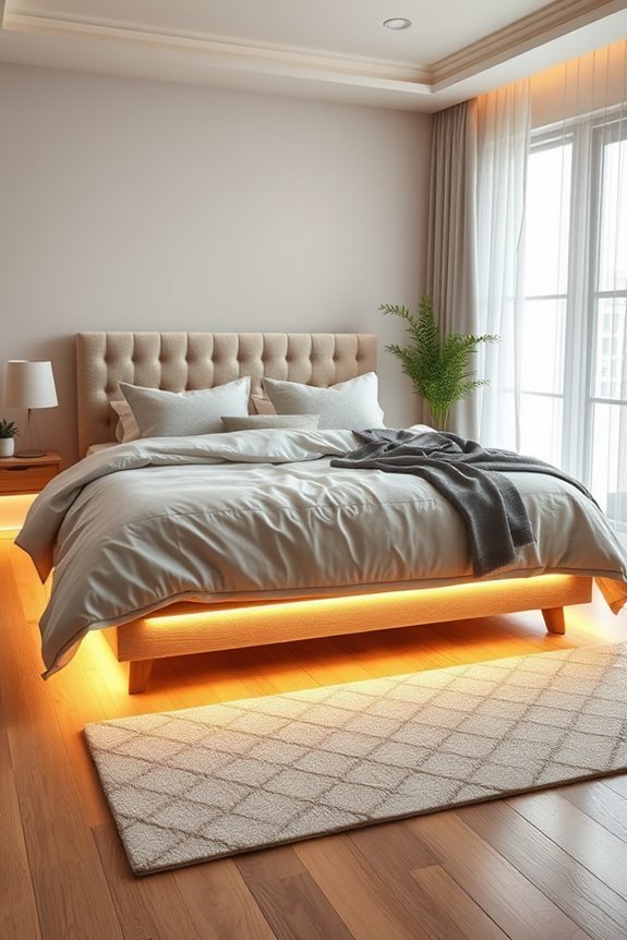 cozy functional under bed lighting