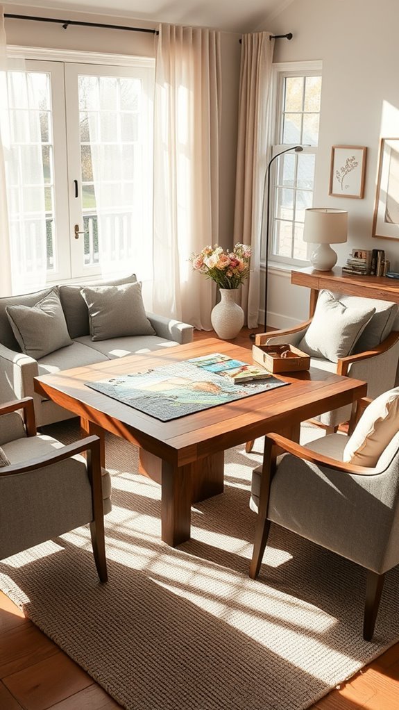 cozy game night setup