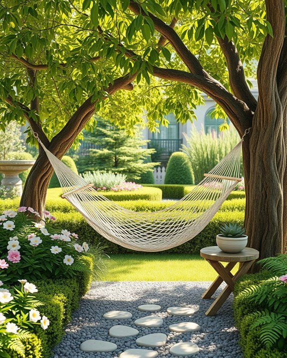 cozy garden hammock retreat