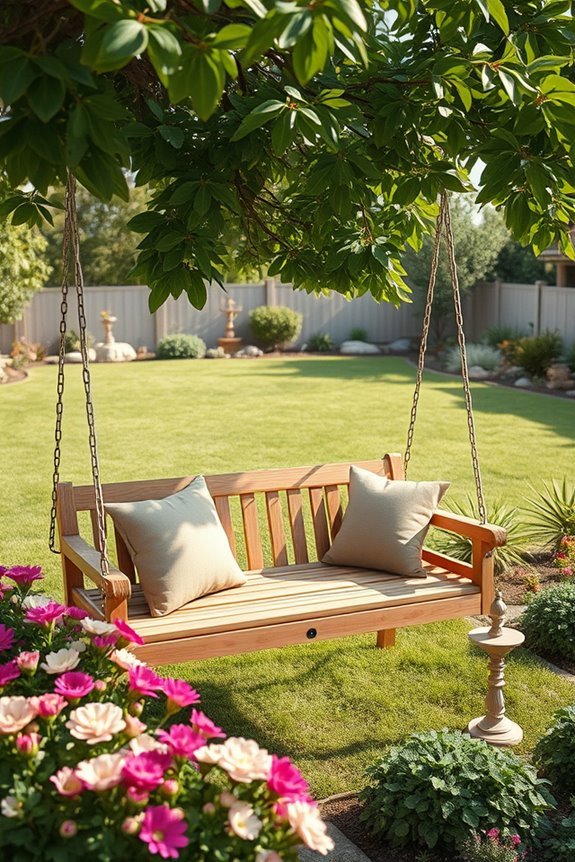 cozy garden swing retreat