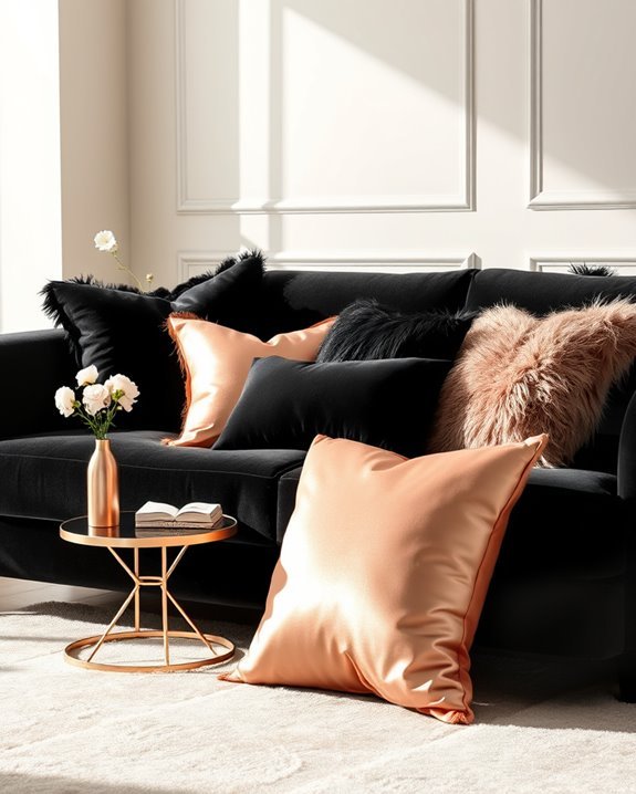 cozy glam throw pillows