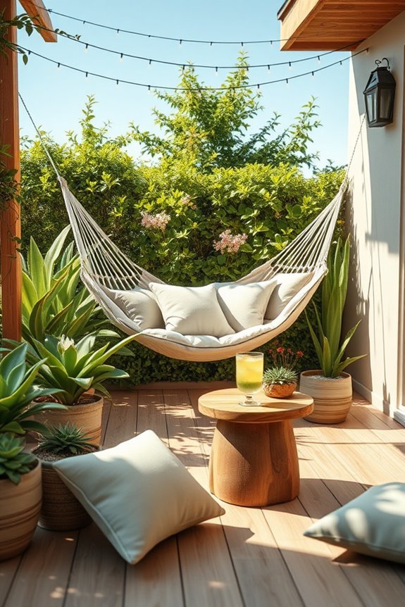 cozy hammock relaxation nook