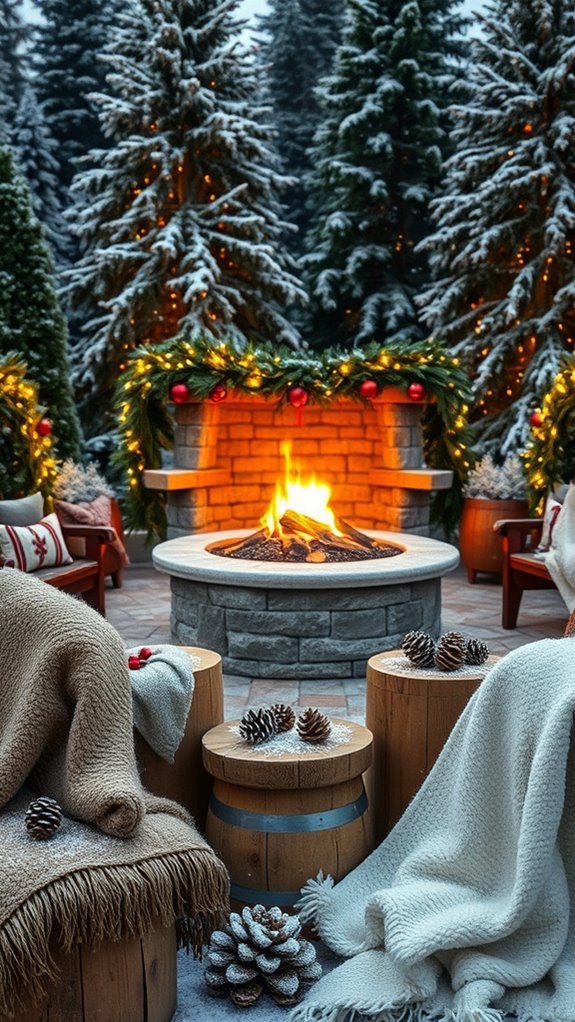 cozy holiday fire pit