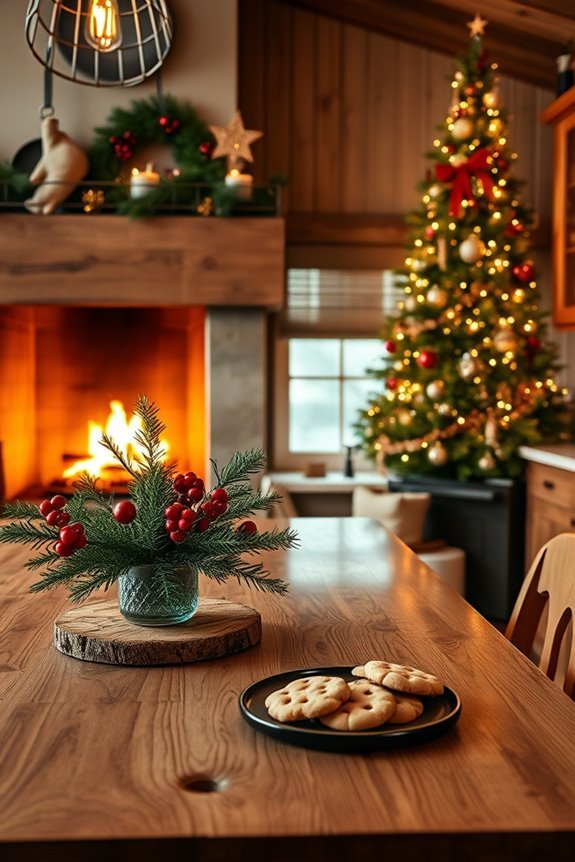 cozy holiday kitchen ambiance