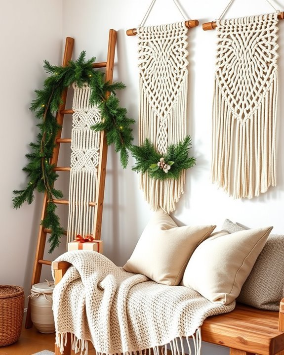 cozy holiday macrame art