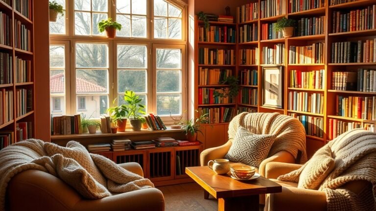 cozy home library inspiration