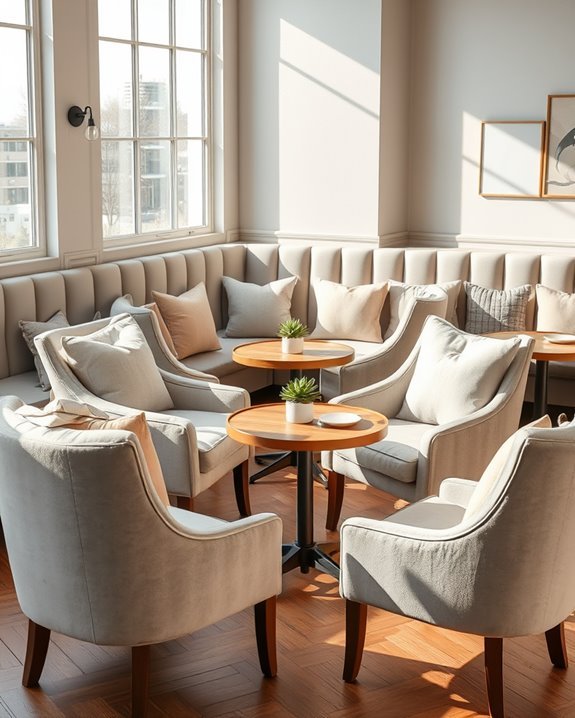 cozy inviting cafe seating
