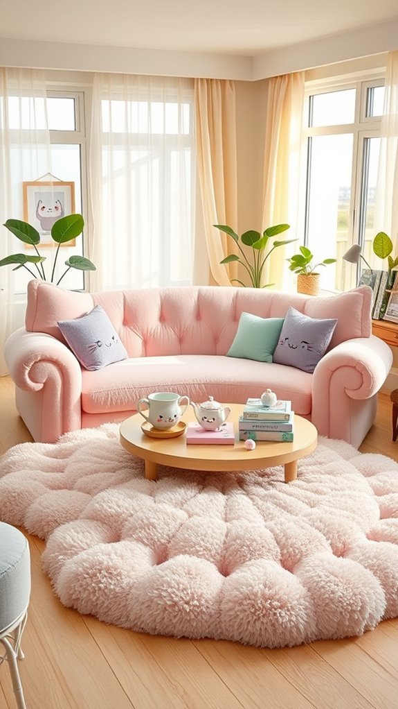 cozy kawaii living room