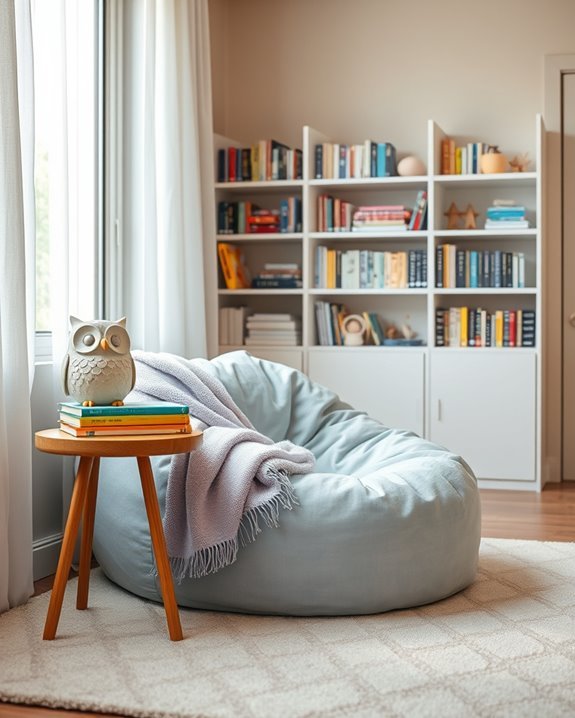 cozy kids reading corner