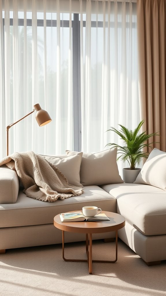 cozy l shaped reading nook