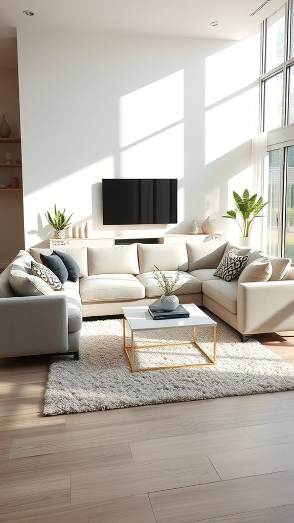 cozy l shaped sofa layout