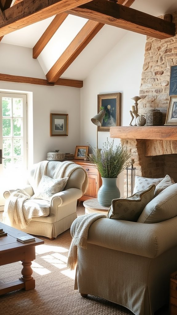 cozy layered textile accents