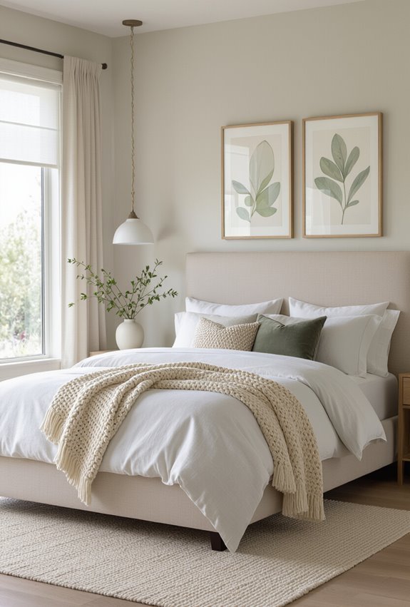 cozy layered upholstered bed