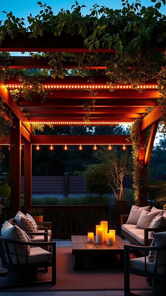 cozy led lit pergola gatherings