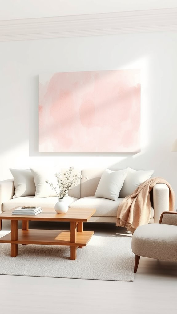 cozy light pink decor