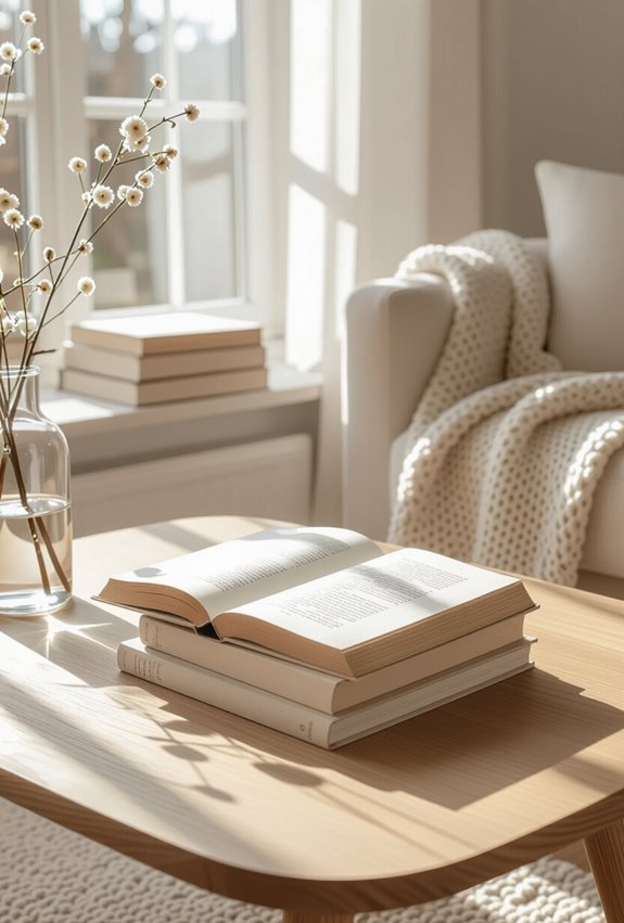 cozy literary coffee table