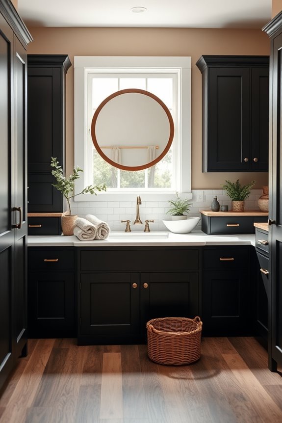 cozy modern farmhouse bathroom