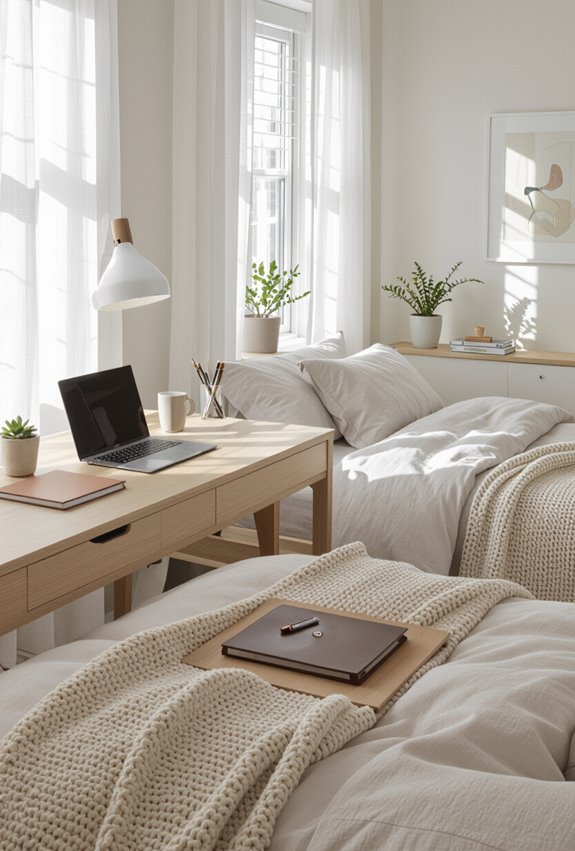 cozy multifunctional workspace and bedroom