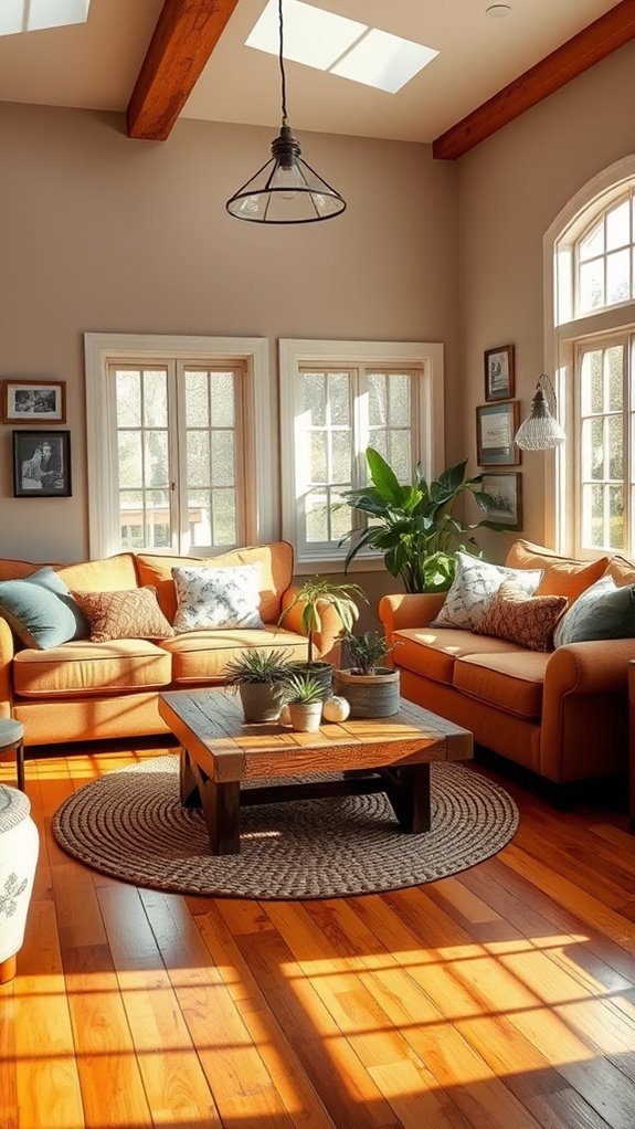 cozy natural timber floors