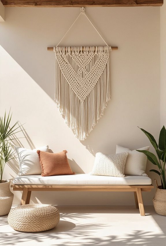 cozy neutral macram wallart