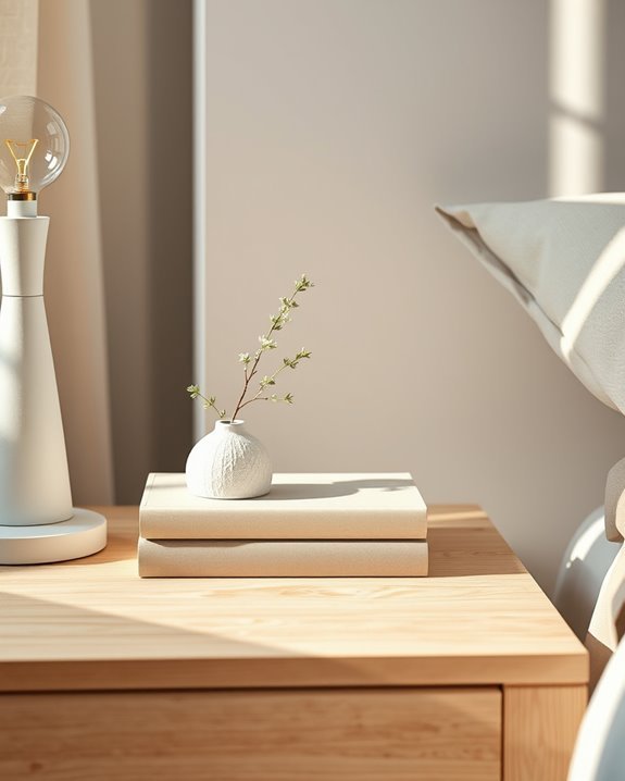 cozy nightstand reading corner