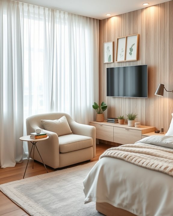 cozy nook with entertainment