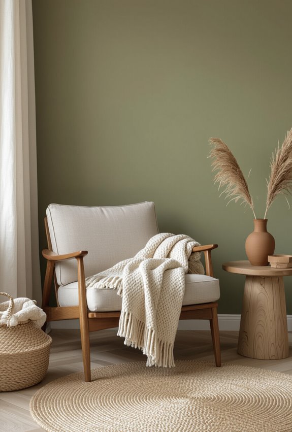 cozy olive farmhouse elegance