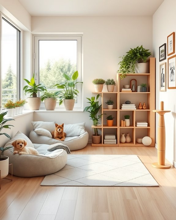 cozy organized pet sanctuary