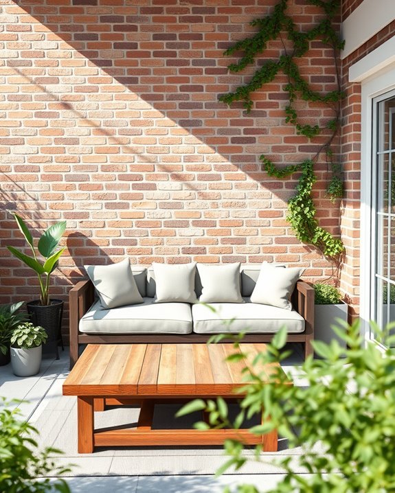 cozy outdoor brick spaces