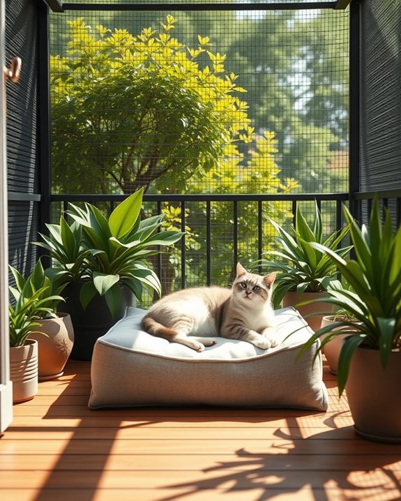 cozy outdoor cat bed