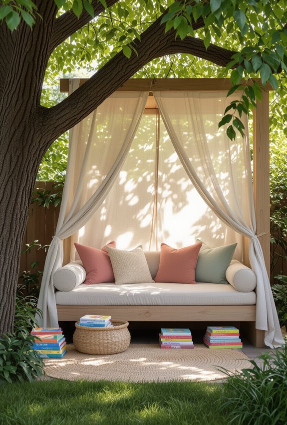 cozy outdoor children s reading nook
