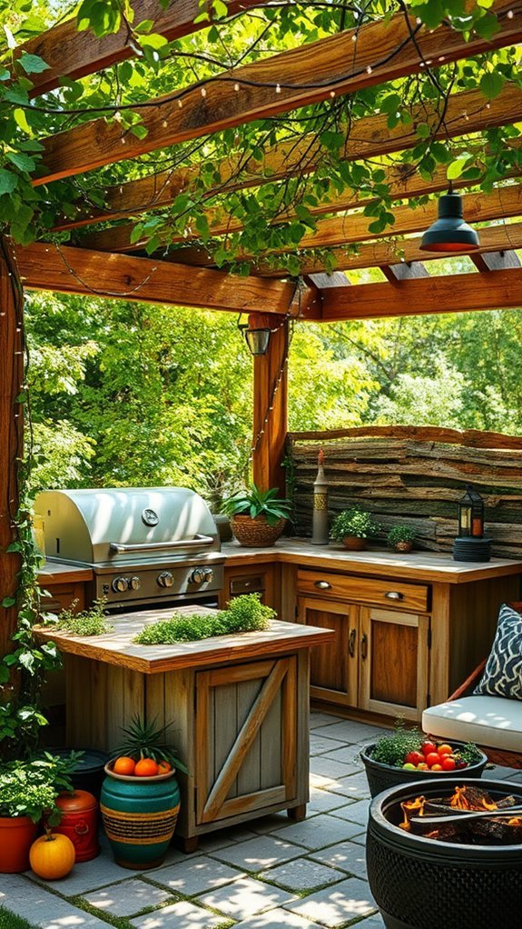 cozy outdoor cooking spaces