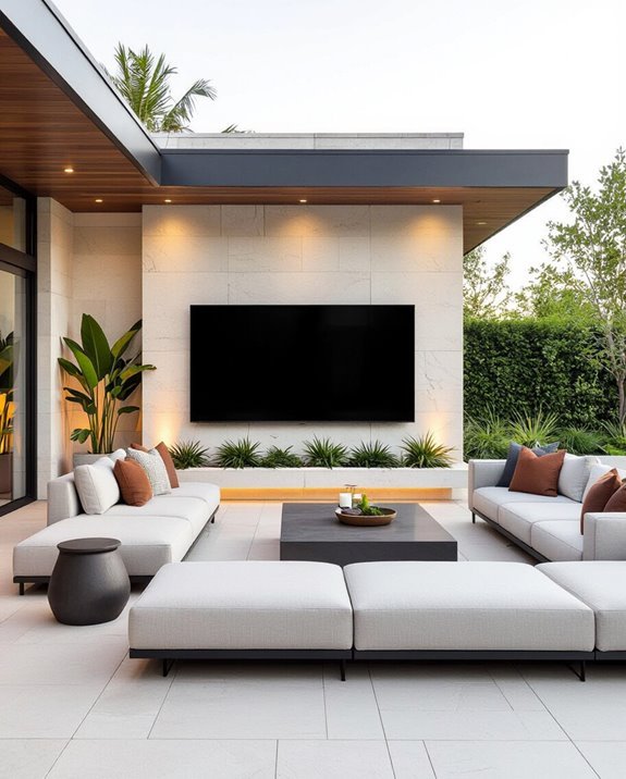 cozy outdoor entertainment area