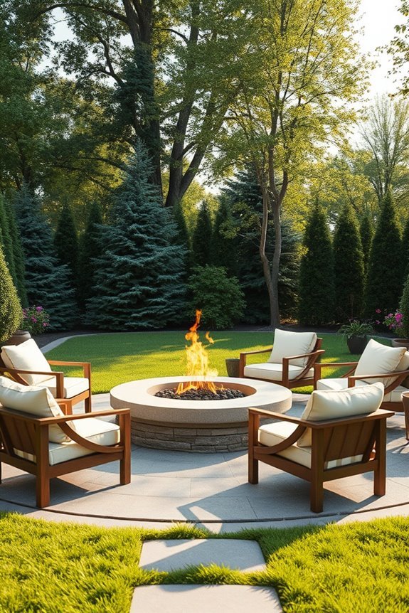 cozy outdoor fire pit safety