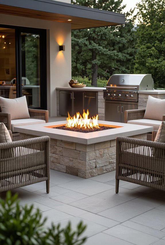 cozy outdoor fireplace gathering spot