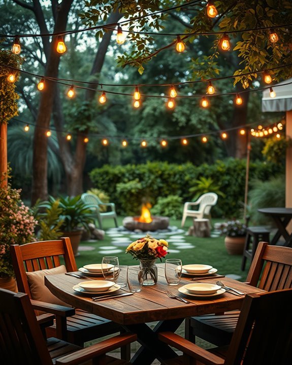 cozy outdoor lighting transformation