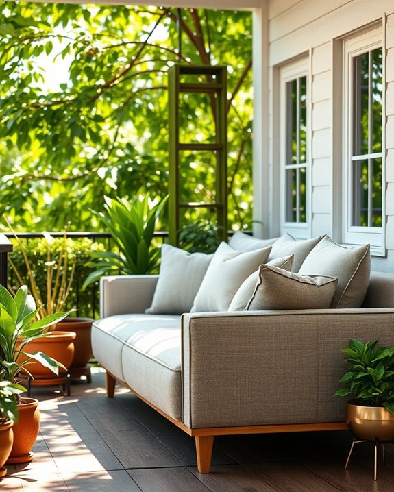 cozy outdoor loveseat retreat