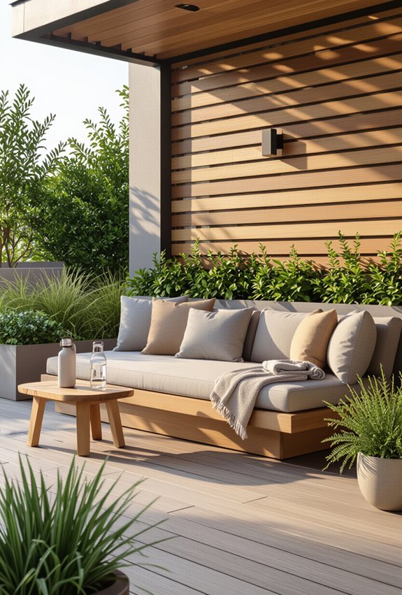 cozy outdoor patio rest